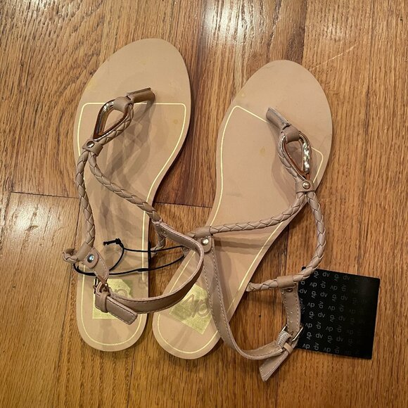 DV style Sandles Tan & Gold - Picture 1 of 3